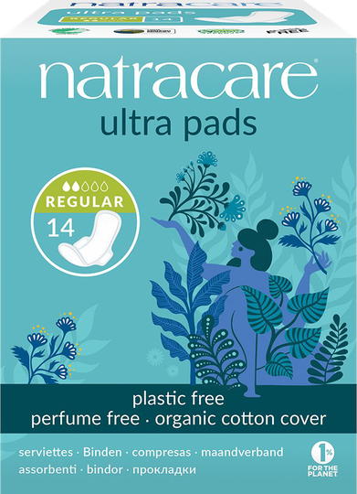 Natracare dömubindi m/vængjum