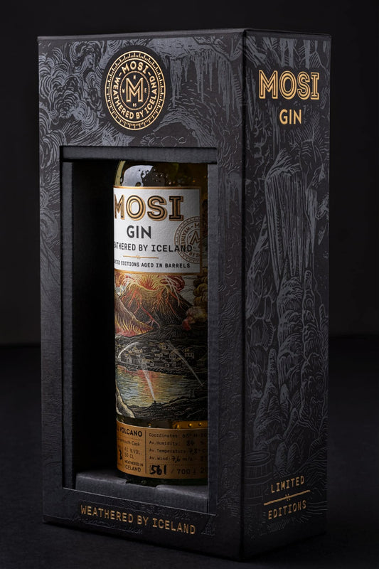 Mosi Gin Eldfell í gjafaöskju